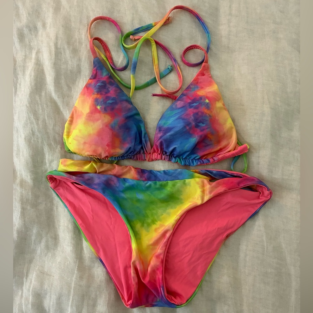 Becca by Rebecca Virtue Swim Reversible String Bikini Top & Hipster Bottom